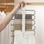 XMZFQ Stainless Steel Pants Hangers Multi-Layers Adjustable Magic Hangers Closet Space Saving,for Jeans, Pants, Trousers, Ties, Scarf,White XMZFQ Stainless Steel Pants Hangers Multi-Layers Adjustable Magic Hangers Closet Space Saving,for Jeans, Pants, Trousers, Ties, Scarf,White
