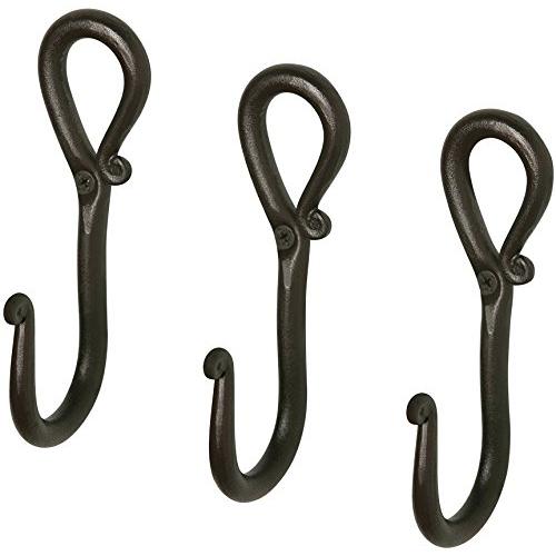 RTZEN Decorative Wall Hooks, 3 Handmade Wrought Iron Stylish Hangers for Coat, Hat, Jacket, Robe, Bath Towel | Mug Hooks | Black Rod Forged Scroll Hangers | Handcrafted Décor | Hang-All Easy Mount RTZEN Decorative Wall Hooks, 3 Handmade Wrought Iron Stylish Hangers for Coat, Hat, Jacket, Robe, Bath Towel | Mug Hooks | Black Rod Forged Scroll Hangers | Handcrafted Décor | Hang-All Easy Mount