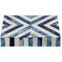 Handicrafts Home Chevron Pattern Blue White Jewelry Organizer and Storage Boxes for Women Girls Bedroom Office, Closet