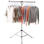 TTQXG Portable Stainless Steel Clothes Drying Rack, Adjustable Foldable Laundry Drying Rack Space Saving Metal Frame Clothes Hanger Rack-White 125x125x197cm(49x49x78inch)