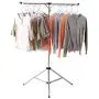 TTQXG Portable Stainless Steel Clothes Drying Rack, Adjustable Foldable Laundry Drying Rack Space Saving Metal Frame Clothes Hanger Rack-White 125x125x197cm(49x49x78inch)