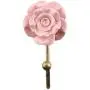 Indianshelf Handmade 1 Artistic Vintage Pink Ceramic Flower Wall Hooks Hangers/Clothes Hooks Wall Mount Indianshelf Handmade 1 Artistic Vintage Pink Ceramic Flower Wall Hooks Hangers/Clothes Hooks Wall Mount
