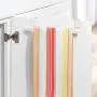 mDesign Modern Metal Kitchen Storage Over Cabinet Curved Towel Bar Rack - Hang on Inside or Outside of Doors, Organize and Hang Hand, Dish, and Tea Towels - Also for Bars - 9.7" Wide - White mDesign Modern Metal Kitchen Storage Over Cabinet Curved Towel Bar Rack - Hang on Inside or Outside of Doors, Organize and Hang Hand, Dish, and Tea Towels - Also for Bars - 9.7" Wide - White