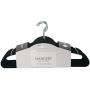Simplify Hangers/Plastic/Velvet Covering with Zinc Hooks for Clothes - Black - Pack of 25 - 9"x 17.70" x 0.16" Simplify Hangers/Plastic/Velvet Covering with Zinc Hooks for Clothes - Black - Pack of 25 - 9"x 17.70" x 0.16"
