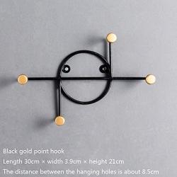 JIAYING Coat Racks Clothes Hanger, Wall-Mounted Clothes Hanger Creative Iron Art Nordic Style Clothes Hanger Clothing Store Wall Decorative Hanging Hanger On The Wall of Household Doors Multifunction