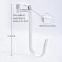 Over Door Hook White - Soft Rubber Surface Design to Prevent Article Scratches,Single Door Hook for Bathroom,Kitchen,Bedroom,Cubicle,Shower Room Hanging Towel,Clothes,Pants,Shoe Bag,Coat (4pack)