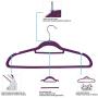 RAYKUNRONG Ultra Thin Hangers Non Slip Velvet 100 Pack, 360 Degree Swivel Hook Space Saving Clothes Hangers with Bonus Accessory Bar (Purple) RAYKUNRONG Ultra Thin Hangers Non Slip Velvet 100 Pack, 360 Degree Swivel Hook Space Saving Clothes Hangers with Bonus Accessory Bar (Purple)