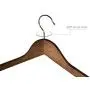 Topline Classic Wood Shirt Hangers - Walnut Finish (20-Pack)