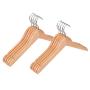 dailymall 20 Pieces Kids Baby Toddler Wooden Hangers Clothes Coat Hangers Non-Slip Bar