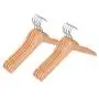 dailymall 20 Pieces Kids Baby Toddler Wooden Hangers Clothes Coat Hangers Non-Slip Bar