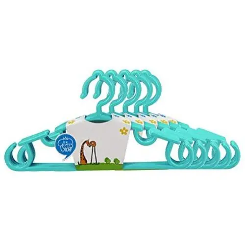 shlutesoy 5Pcs Kids Clothes Hangers Baby Trouser Coat Bar Drying Rack Plastic Hangers - Green shlutesoy 5Pcs Kids Clothes Hangers Baby Trouser Coat Bar Drying Rack Plastic Hangers - Green