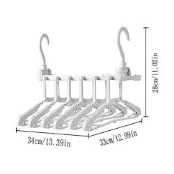 HJYPYJ Magic Hanger,6 in 1 Multifunctional Hangers,Multi-Layer Folding Hangers,Space-Saving Organizer Hanger Not Easily Deformed/As Shown / 34x33x28cm