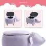 TREXM Have-Fun Series Upholstered Ride-on Storage Ottoman Footrest Stool with Vivid Adorable Animal Shape Storage Box,Pig Toys, Gray