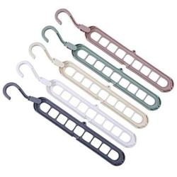 Best Design 5pcs Plastic Magic Clothes Hanger Rotary Multiport Support Circle Home, Adult Plastic Hangers - Clothes Drying Rack, Plastic Pants Hanger, Drying Rack, Clothes Drying Hanger