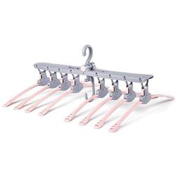 EvaroFly Multipurpose Magic Stretch Folding Hanger, Save Space Storage Clothes Hanger, Household Travel Camping -Pink 52.5cm
