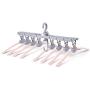 EvaroFly Multipurpose Magic Stretch Folding Hanger, Save Space Storage Clothes Hanger, Household Travel Camping -Pink 52.5cm
