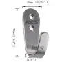 KES Wall Hook SUS 304 Stainless Steel J Hooks Bathroom Towel Hooks Bath Shower Hat Coat Metal Hooks 3mm-Thick Heavy Duty Multiple 5-Hook Pack Brushed Finish, A2062-P5