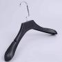 BRUIO Plastic Black Anti-slip Hangers Wide Shoulder Clothing Suit Hanger Clothes Rack,5PCS