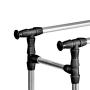 BUY JOY Double Adjustable Portable Clothes Rack Hanger Extendable Rolling