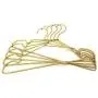 KOOBAY 30Pack 16.5" Gold Aluminum Laundry Wire Clothes Shirt Coat Suit Hangers with PVC-Coated and Notches