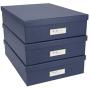 Bigso Oskar Fiberboard Label Frame Document Letter Box, 3.3 x 10.2 x 13.8 in, Dark Blue Bigso Oskar Fiberboard Label Frame Document Letter Box, 3.3 x 10.2 x 13.8 in, Dark Blue
