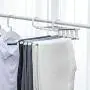 Partm Multi Layers Hanger Wardrobe Organizer, Trouser Hangers Space Saving S-Type Clothes Pants Hangers Non-Slip Closet Organizer for Scarfs Jeans Clothes Trousers Towels
