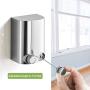 Jolitac Adjustable Retractable Clothesline Whole Stainless Steel, 13.8 Feet Rope Pull Head Wall Mount Hotel Style Arc Clothes Dryer Line Polished Finish (Whole Stainless Steel) …