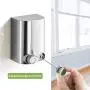 Jolitac Adjustable Retractable Clothesline Whole Stainless Steel, 13.8 Feet Rope Pull Head Wall Mount Hotel Style Arc Clothes Dryer Line Polished Finish (Whole Stainless Steel) …