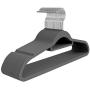 Iddefee Clothes Hanger Pack of 50 Non-Slip Gray Plastic Hangers Space Saving for Bedroom Closet Organizer Pants Hangers (Color : Gray, Size : 4523.50.5cm)