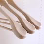 SAASNY Plastic Hangers,10 Extra Wide 45cm Heavy Duty Brown Plastic Jacket Clothes Garment Hangers with Non Slip Trouser Bar,Extra Smooth Finish,for Drying and Storage