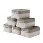 Storage Basket with Cotton Rope Handle, Collapsible Storage Bins Set Works As Baby Storage, Toy Storage, Nursery Baskets 6Pack (Grey&White) Storage Basket with Cotton Rope Handle, Collapsible Storage Bins Set Works As Baby Storage, Toy Storage, Nursery Baskets 6Pack (Grey&White)
