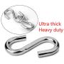 Flammi 2 PCS Hammock S Hooks Heavy Duty 3 Inch Long 5/16 Inch Thick Hanging Hooks Galvanized Utility Hooks