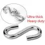 Flammi 2 PCS Hammock S Hooks Heavy Duty 3 Inch Long 5/16 Inch Thick Hanging Hooks Galvanized Utility Hooks