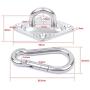 2 Set Heavy Duty Hanger Hook Hammock Wall Mount, Suspension Ceiling Hooks Outdoor Swing Mounting Hook Exercise Hook Stainless Steel Swivel Carabiner Yoga Ceiling Mount Swing Hook