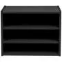 IRIS USA, SBS BLACK, Modular Wood Storage Organizer Cube Boxes with Adjustable Shelves, Black, 1 Pack