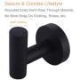 Utility Coat Hook, Aomasi Stainless Steel Utility Robe Towel Holder, Single Round Prong Clothes Hanger, Modern Kitchen Shower Storage Organizer, Wall Mounted, Matte Black