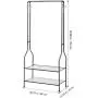 LANGRIA Heavy Duty Commercial Grade Clothing Garment Rack, 2-Tier Entryway Metal Coat Rack and Shoe Bench Storage Stand with Single Rod and 4 Hooks for Home Office Bedroom Max Capacity 66.1lbs, Black LANGRIA Heavy Duty Commercial Grade Clothing Garment Rack, 2-Tier Entryway Metal Coat Rack and Shoe Bench Storage Stand with Single Rod and 4 Hooks for Home Office Bedroom Max Capacity 66.1lbs, Black