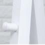 Qfgis White Solid Wood Coat Racks Bedroom Landing Hanger Mobile Clothes Shelves European Style Furniture (Size : 80cm)