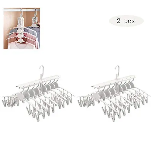 HJYPYJ Magic Hanger,8 in 1 Magical Hangers,PP Non-Slip with Clip Hanger,Space-Saving Organizer Hangers, Rotate/White / 62x18cm HJYPYJ Magic Hanger,8 in 1 Magical Hangers,PP Non-Slip with Clip Hanger,Space-Saving Organizer Hangers, Rotate/White / 62x18cm