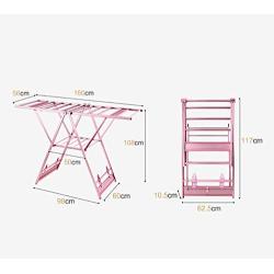 Drying Rack Foldable Clothes Hanger Dryer Aluminum Alloy Standing Hanger Gament Drying Rack Clothes Storage Organizer Coat Rack