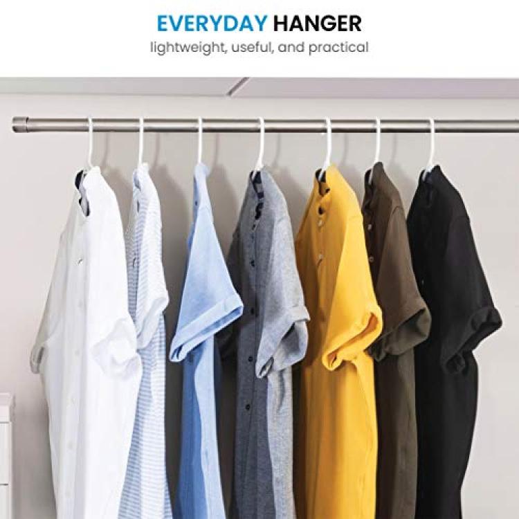 HOUSE DAY Black Plastic Adult Hangers 16.5 24-Pack: Light-Weight,  Space-Saving, Heavy-Duty for Laundry & Everyday Use