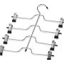 5pcs 4 Layers Stainless Steel Multifunctional Clothes Hangers Pants Storage Hangers Cloth Rack Multilayer Storage Cloth Hanger