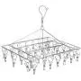 SupoRt256 Clothes Clips for Drying Stainless Steel Windproof Clothes Hanger Organizer with 36 Clips for Underwear Bra Socks Gloves Outdoor Airer Drying Hook Rack SupoRt256 Clothes Clips for Drying Stainless Steel Windproof Clothes Hanger Organizer with 36 Clips for Underwear Bra Socks Gloves Outdoor Airer Drying Hook Rack