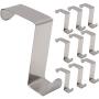 Tresbro Metal Over The Door Hook Z Shaped Clothes Hangers for Bathroom Kitchen Office 10 Pcs