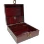 Locking Stash Boxes with Rolling Tray - Wood Stash Boxes with Lock - Wood Storage Boxes Stash Boxes (Dark Brown)