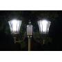 Sun-Ray 312007 Martens 2-Head Solar LED Lamp Post & Planter, with Plant Hanger, 7, Black, Batteries Included