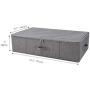 iwill CREATE PRO Under Bed Storage Containers, Underbed Shoe Storage Organizer Boxes with Lids, Blankets, Cloth Storage Bins. Dark Gray
