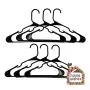 Home Wishes Plastic Clothes Hangers Ideal for Everyday Use, Clothing Hangers, Standard Hangers, Black Hangers (30 Pack)