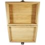 Bamboo Wood Hinged Cigar Storage Stash Boxes -8.5 x 6 x 2.5 Inches (Bear)