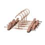Koobay 11.8" Aluminium Rose Gold Copper Garment Pants Trousers Skirt Bottom Clips Hangers for Closet Organizer 10PS/LOT ( bottom)